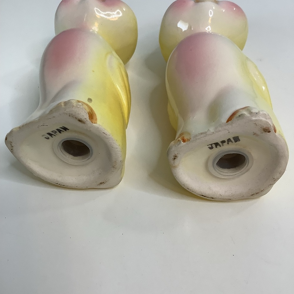Vintage Anthropomorphic Yellow Bird Salt and Pepper Shakers Japan Canary Big Eye - Picture 7 of 10